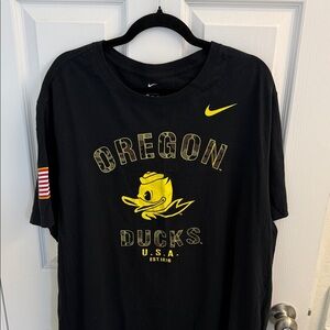 Nike Black and Yellow Oregon Ducks Tee